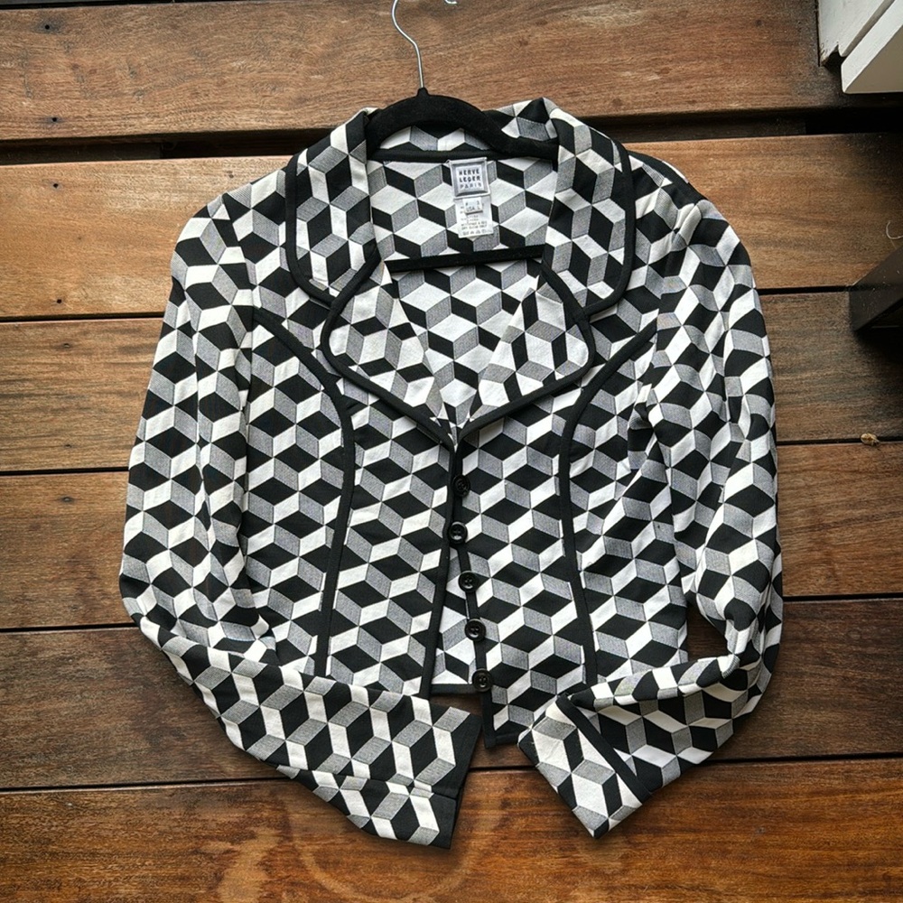 Herve Leger jacket geometric